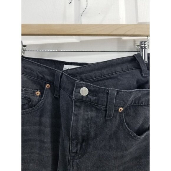 Pistola Bobbie Crossover High Rise Wide Leg in Taurus Black Size 24 - Picture 2 of 9